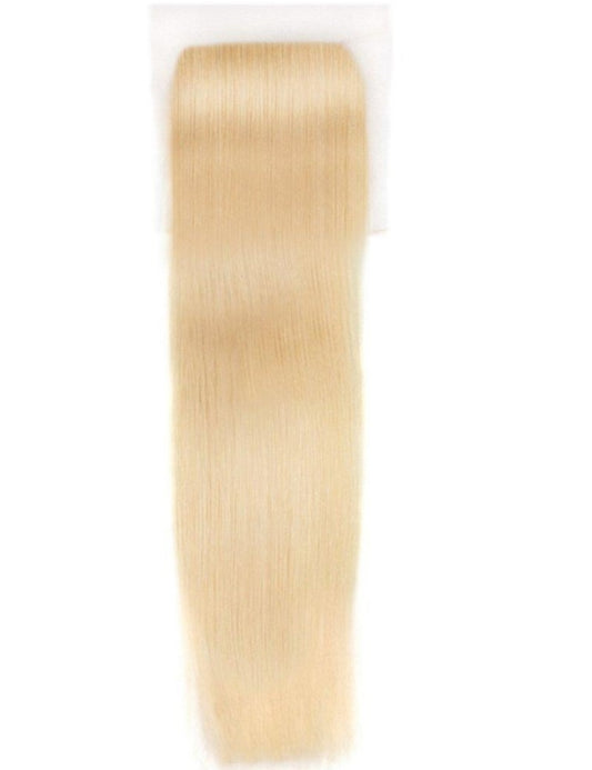 CLOSURE STRAIGHT BLONDE ( HD TRANSPARENT  )
