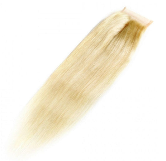 CLOSURE STRAIGHT BLONDE ( HD TRANSPARENT  )